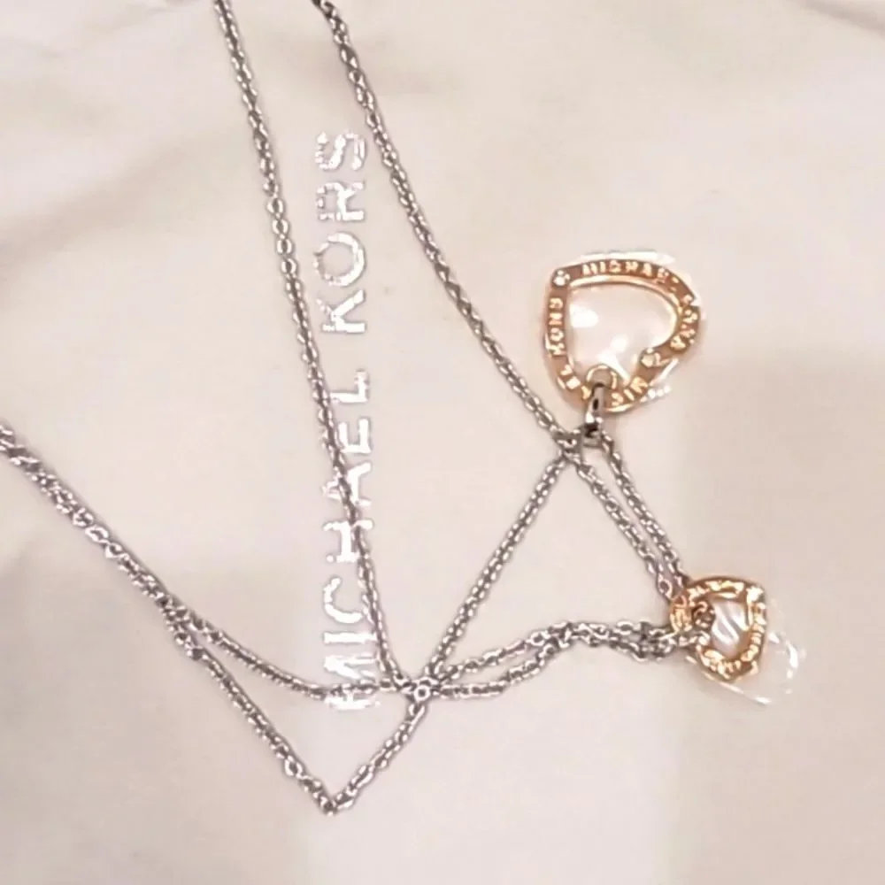 Michael‎ Kors Double Strand Hearts Necklace